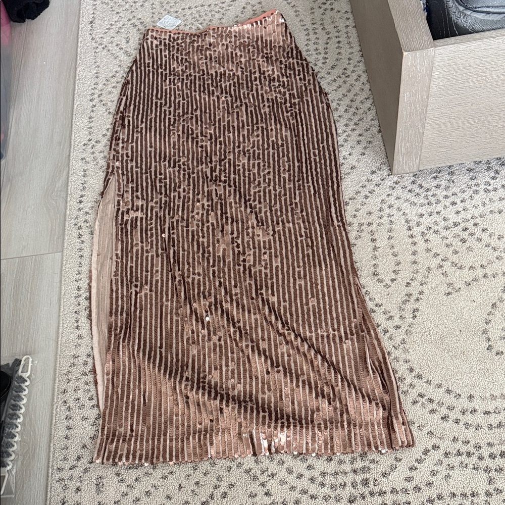 NWT Free People Rose Good Sequin Skirt Size 6